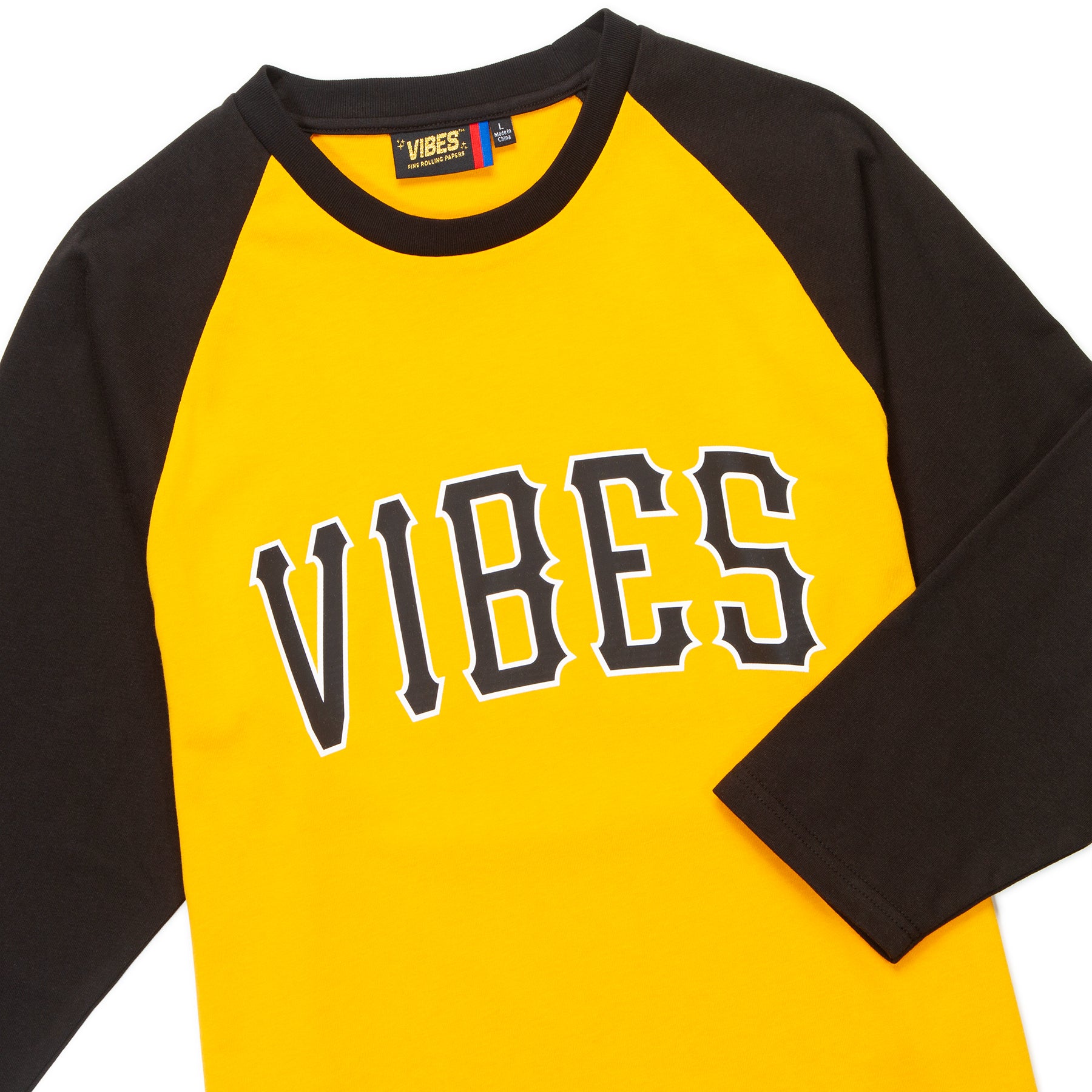 VIBES - S/S '23 Collection - Baseball 3/4 Raglan - Scoundrels Gold