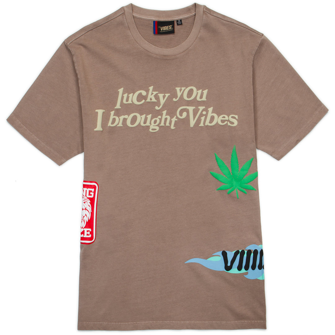 Vibes Lucky You T-Shirt (Taupe)